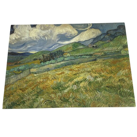 Vincent Van Gogh Fields & Mountains Blank Greeting Card - Picture 1 of 5